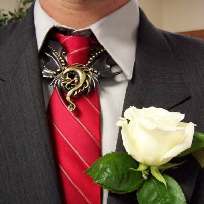 Sean Ridgway wearing the Black Dragon Necklace